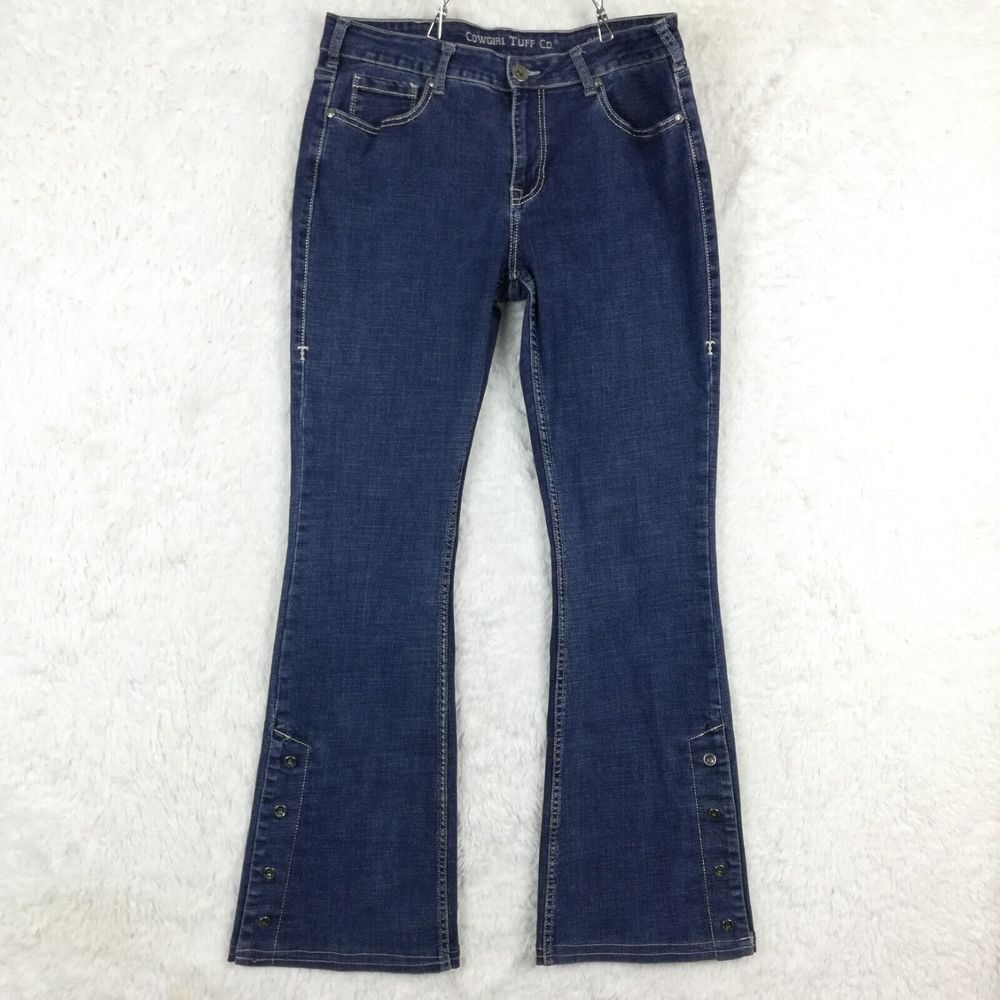 Cowgirl Tuff Dark Blue Boot Cut Jeans 32x32